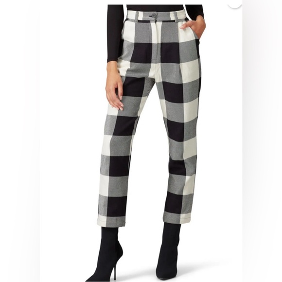 Mara Hoffman Dita Pant in Black/Cream Ensenada Plaid. Size 12 - Picture 3 of 8